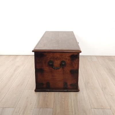 Anglo Indian Hardwood Chest Trunk 19th century