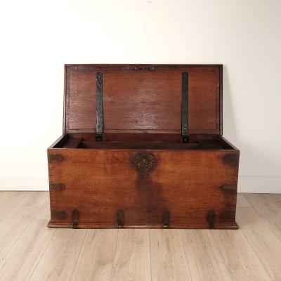 Anglo Indian Hardwood Chest Trunk 19th century