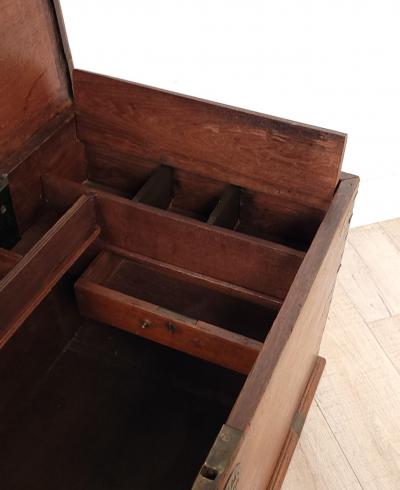 Anglo Indian Hardwood Chest Trunk 19th century