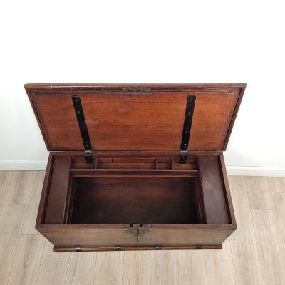 Anglo Indian Hardwood Chest Trunk 19th century