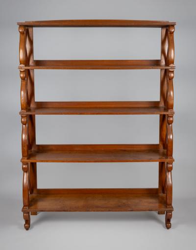 Anglo Indian Mahogany Open Bookcase