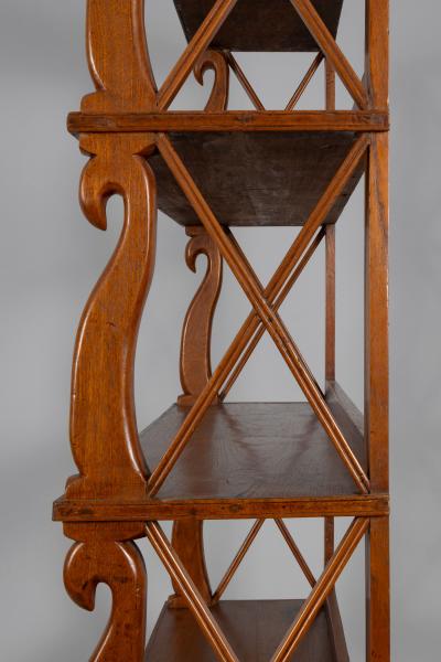 Anglo Indian Mahogany Open Bookcase