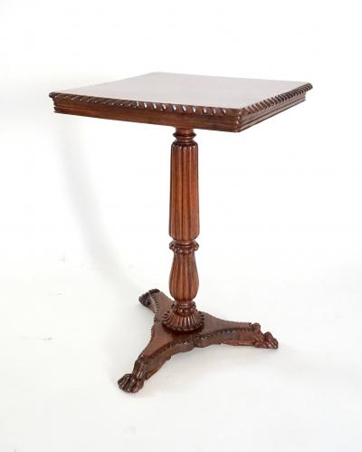 Anglo Indian Mahogany Tilt Top Pedestal Occasional Table or Stand