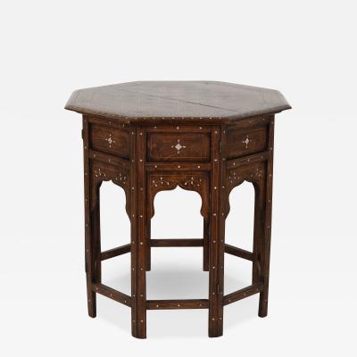 Anglo Indian Octagonal Inlaid Game Table Circa 1890