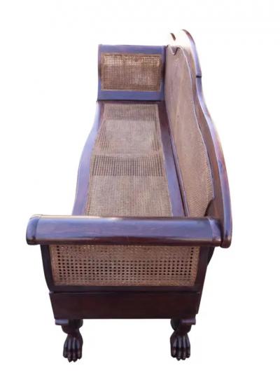 Anglo Indian Rosewood And Caned Settee