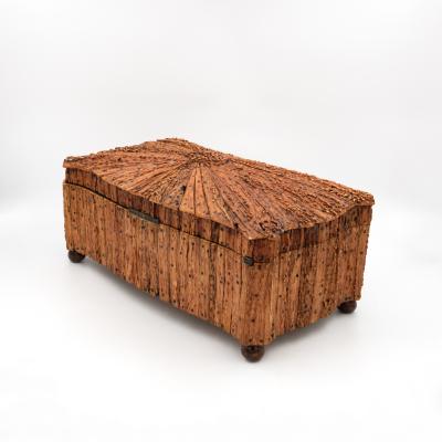 Anglo Indian Serpentine Box Stag Horn Box Circa 1850