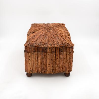 Anglo Indian Serpentine Box Stag Horn Box Circa 1850