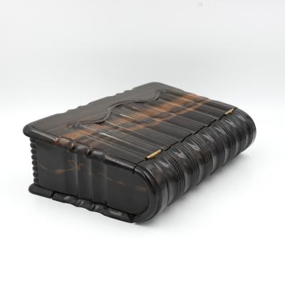 Anglo Indian Solid Coromandel Book Form Box circa 1860