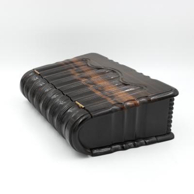 Anglo Indian Solid Coromandel Book Form Box circa 1860