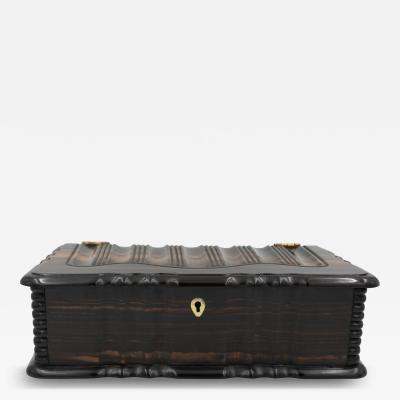 Anglo Indian Solid Coromandel Book Form Box circa 1860