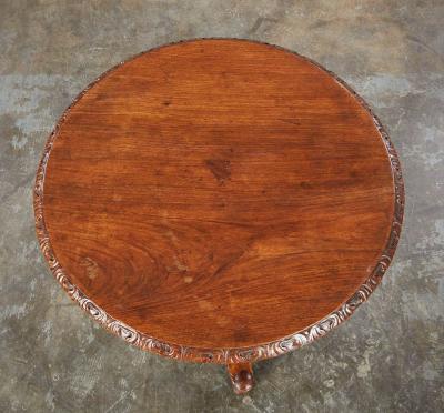 Anglo Indian Specimen Rosewood Carved Table