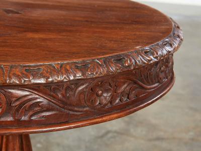 Anglo Indian Specimen Rosewood Carved Table
