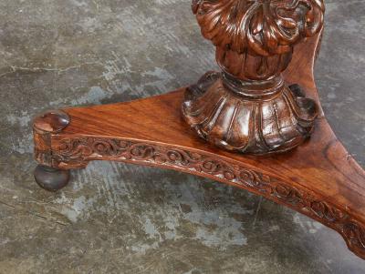 Anglo Indian Specimen Rosewood Carved Table