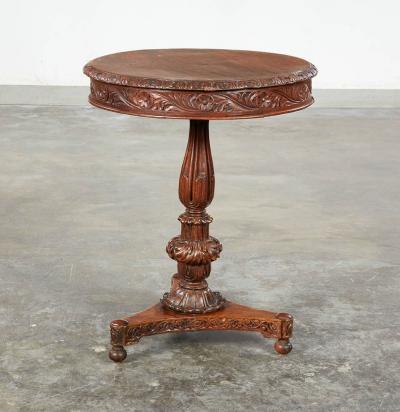 Anglo Indian Specimen Rosewood Carved Table