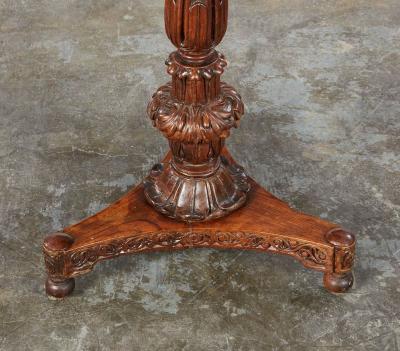 Anglo Indian Specimen Rosewood Carved Table
