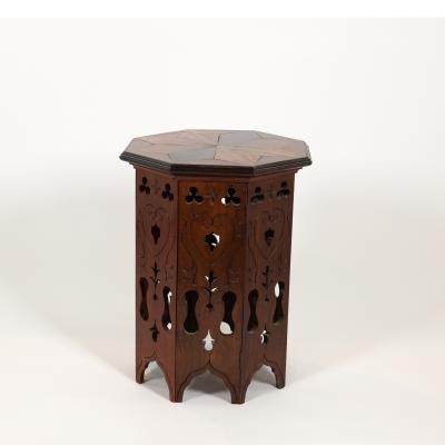 Anglo Indian Travel Table With Large Star Inlay circa 1900