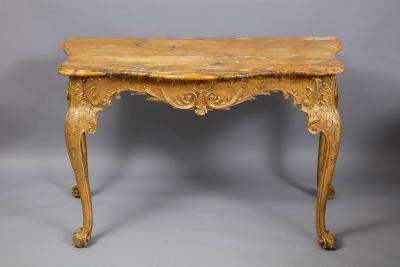 Anglo Irish Rococo Giltwood Console Table