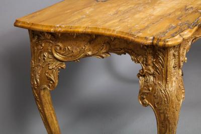 Anglo Irish Rococo Giltwood Console Table
