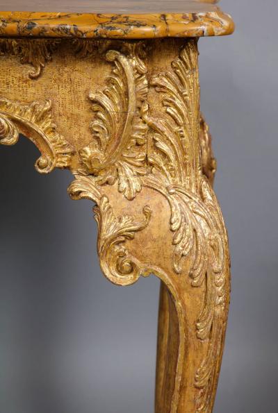 Anglo Irish Rococo Giltwood Console Table