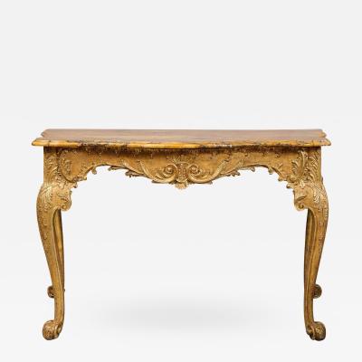 Anglo Irish Rococo Giltwood Console Table