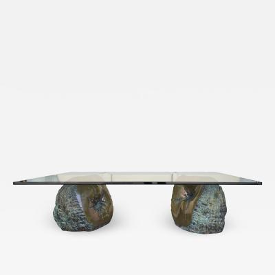 Anita Tullio Bronze Rock Coffee Table France 1970s