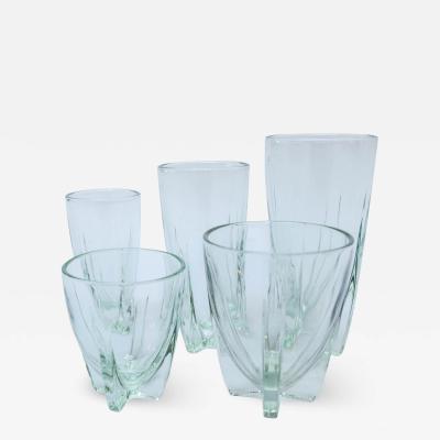 Ann Demeulemeester for Serax Dora High Low Glasses in Light Green