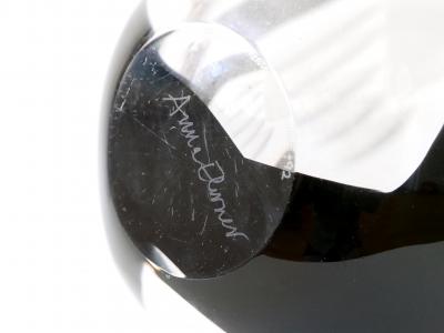 Anna Ehrner Unique Art Glass Vase by Anna Ehrer for Kosta Boda Sweden 1992 Signed