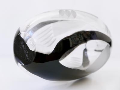 Anna Ehrner Unique Art Glass Vase by Anna Ehrer for Kosta Boda Sweden 1992 Signed