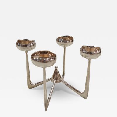 Anna Greta Eker Futuristic Candleholder In Silver Auran Kultasepp 1963