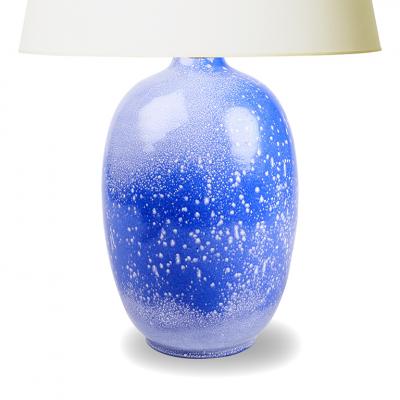 Anna Lisa Thomson Duo of Lamps in French Blues by Anna Lisa Thomson for Ekeby