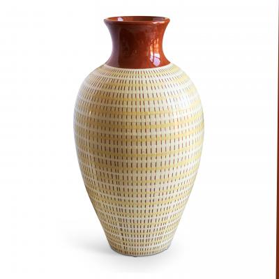 Anna Lisa Thomson Monumental Vase with Basket Weave Texture by Anna Lisa Thomson