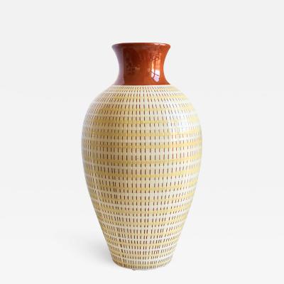 Anna Lisa Thomson Monumental Vase with Basket Weave Texture by Anna Lisa Thomson