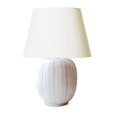 Anna Lisa Thomson Pair of Lamps with Carved Pattern by Anna Lisa Thomson