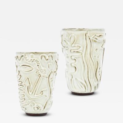 Anna Lisa Thomson Pair of Under the Surface Vases by Anna Lisa Thomson