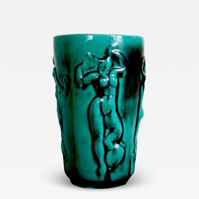 Anna Lisa Thomson Vase with Sporty Female Figures by Anna Lisa Thomson