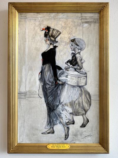 Anna Whelan Betts Female Illustrator Flapper of 1800 Monochromatic