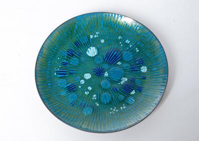 Annemarie Davidson Annemarie Davidson Ghostline Enamel Plate Rare Blue Green White Edition