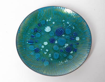 Annemarie Davidson Annemarie Davidson Ghostline Enamel Plate Rare Blue Green White Edition