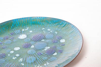 Annemarie Davidson Annemarie Davidson Ghostline Enamel Plate Rare Blue Green White Edition