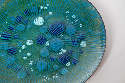 Annemarie Davidson Annemarie Davidson Ghostline Enamel Plate Rare Blue Green White Edition