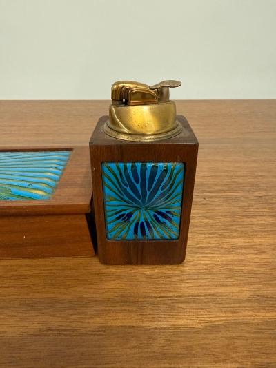 Annemarie Davidson Annemarie Davidson Ghostline Enamel and Wood Lighter and Box