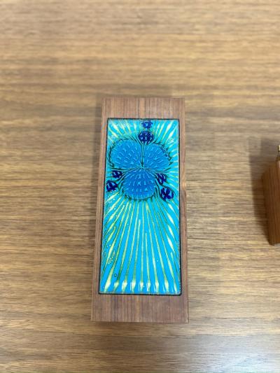 Annemarie Davidson Annemarie Davidson Ghostline Enamel and Wood Lighter and Box
