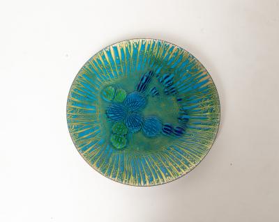 Annemarie Davidson Extra Large Annemarie Davidson Ghostline Enamel Plate California 1960s