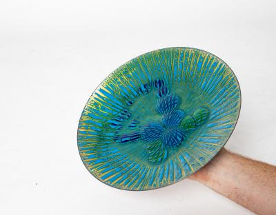 Annemarie Davidson Extra Large Annemarie Davidson Ghostline Enamel Plate California 1960s