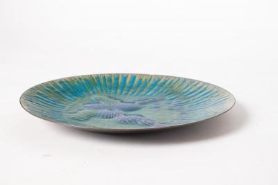 Annemarie Davidson Extra Large Annemarie Davidson Ghostline Enamel Plate California 1960s