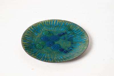 Annemarie Davidson Extra Large Annemarie Davidson Ghostline Enamel Plate California 1960s