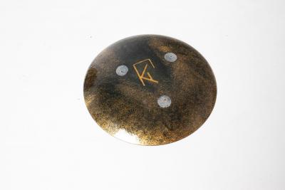 Annemarie Davidson Rare Annemarie Davidson Enamel Catch All Dish Blue Ghostline 1960s