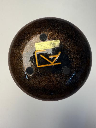 Annemarie Davidson Rare Annemarie Davidson Enamel Catch All Dish Blue Ghostline 1960s