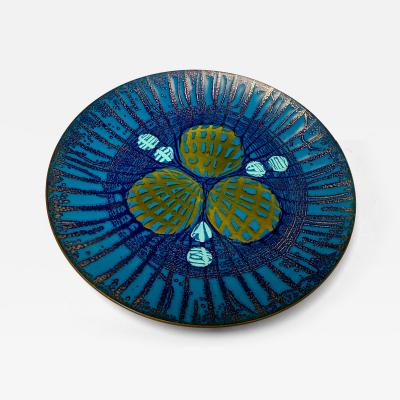 Annemarie Davidson Rare Annemarie Davidson Enamel Catch All Dish Blue Ghostline 1960s