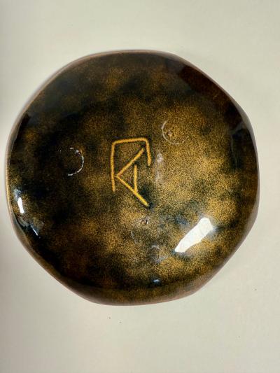 Annemarie Davidson Vintage Annemarie Davidson Enamel Plate MCM Studio Art on Copper